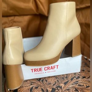 TRUE CRAFT | Platform Booties | 9 | Never Worn